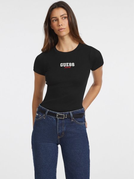 GUESS JEANS Slim Rippstrick T-Shirt 10758996