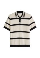 Marc O´Polo Denim Strick-Poloshirt regular mit Strickvariationen und Streifen 10846341