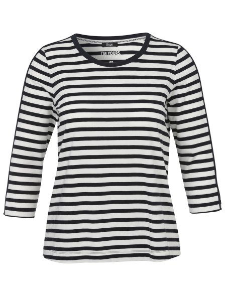 FRAPP 3/4-Arm Ringelshirt Black & White 10789363