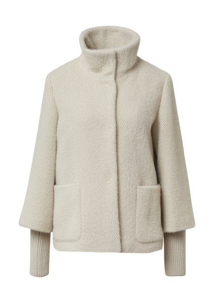 S.OLIVER BLACK LABEL Jacke mit Stehkragen und Rippstrick-Manschetten 10811325