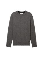 Vorschau: TOM TAILOR DENIM Basic Rundhalspullover 10779552