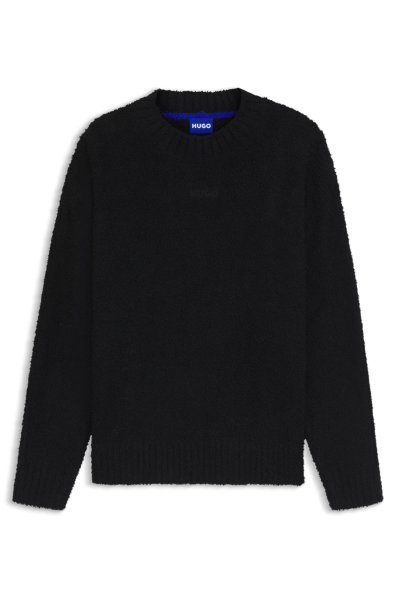 HUGO BLUE Pullover aus Bouclé-Strick mit Logo-Stickerei 10805040