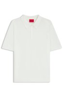 Vorschau: BOSS Strick-Poloshirt mit verdeckter Knopfleiste 10798730