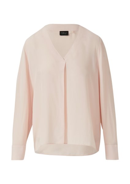 S.OLIVER BLACK LABEL Lockere Tunika-Bluse mit gerafftem Ärmelsaum 10814579