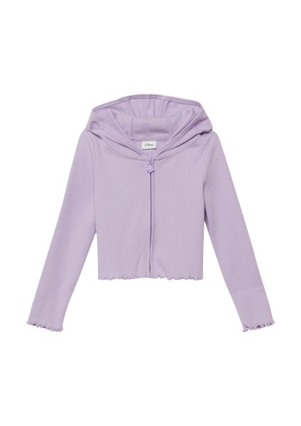 S.Oliver Gerippte Jacke mit Kapuze 10834934
