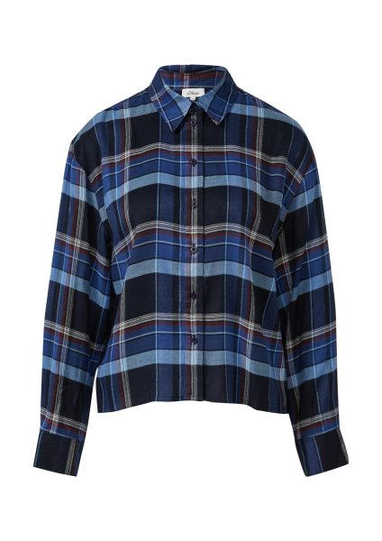 S.OLIVER Hemdbluse im Relaxed Fit mit Raffung am Rücken 10814715