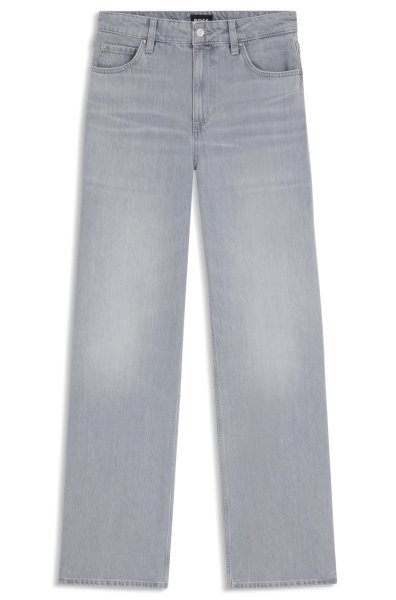 BOSS Relaxed-Fit Jeans aus grau-blauem Denim 10798235