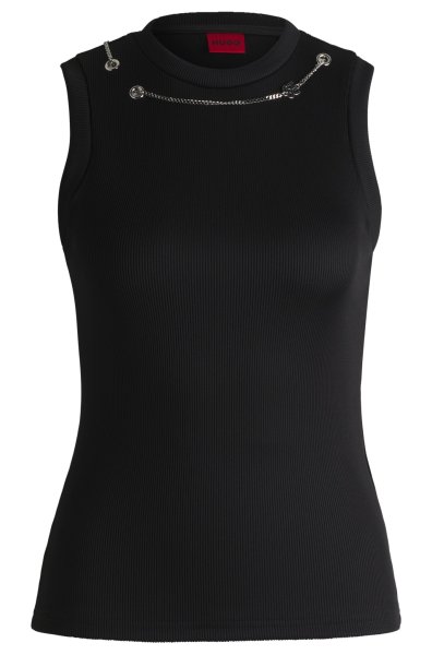 HUGO RED Slim-Fit Tanktop mit abnehmbarer Logo-Kette 10769477