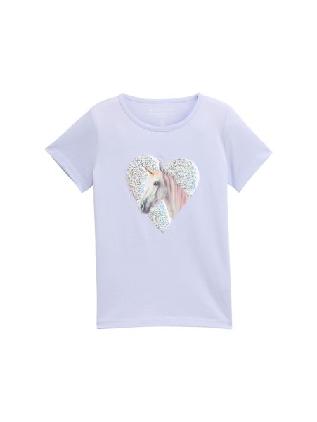 TOM TAILOR DENIM T-Shirt mit Wendepailletten 10810419