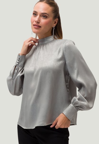 ZERO Glitzerbluse mit Stehkragen 10797754