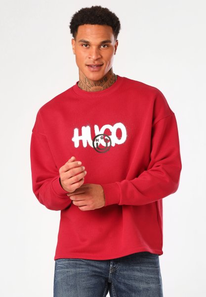 HUGO BLUE Sweatshirt aus Baumwoll-Terry mit Logo 10755445