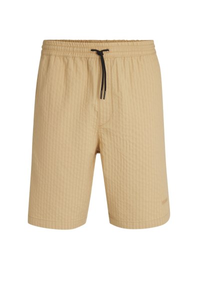 HUGO RED Relaxed-Fit Shorts aus Baumwolle mit Seersucker-Struktur 10781278