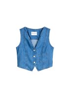 MARC O´POLO DENIM Jeansweste regular mit recyceltem Leinen-Garn 10802065