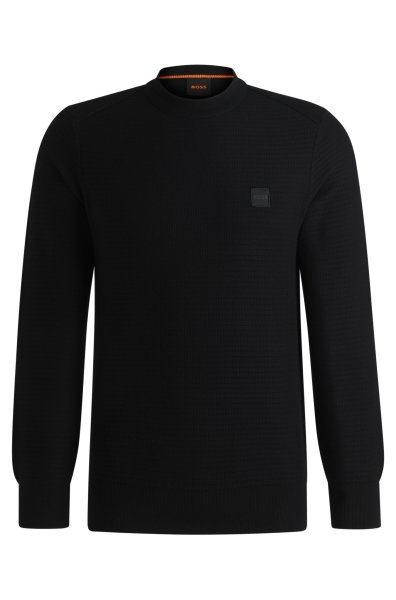 BOSS ORANGE Pullover aus Baumwolle und Kaschmir mit Logo-Aufnäher 10755602