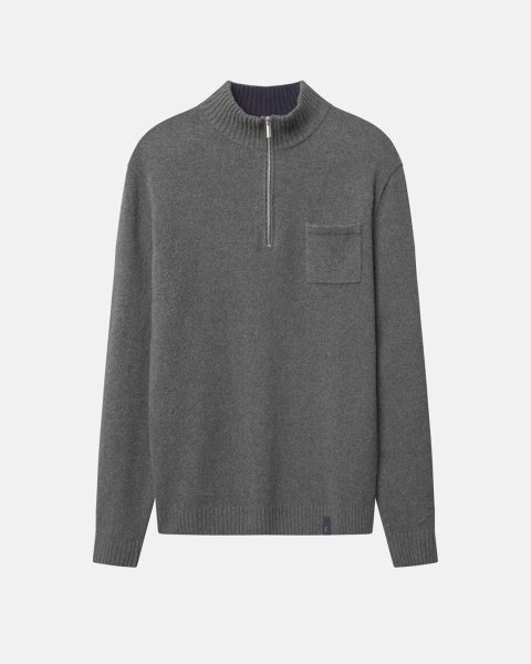 COLOURS & SONS Mock-Zip Woolen Touch Troyer 10808608