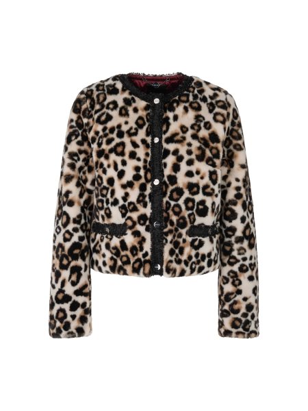 MARC CAIN Kurze Leo-Print Jacke 10809129