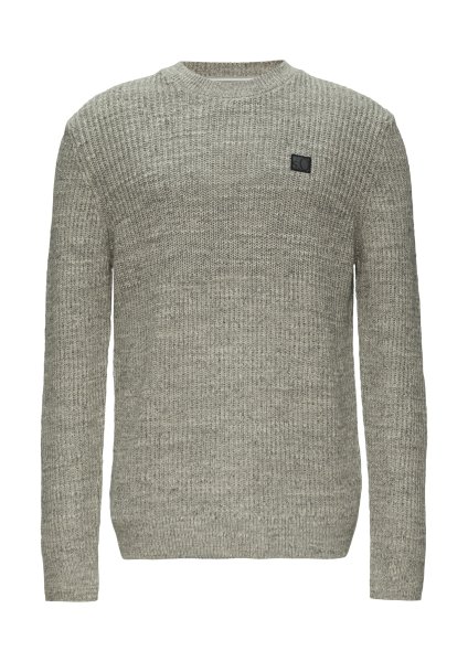 S.OLIVER Melierter Strickpullover mit Crew Neck 10764876