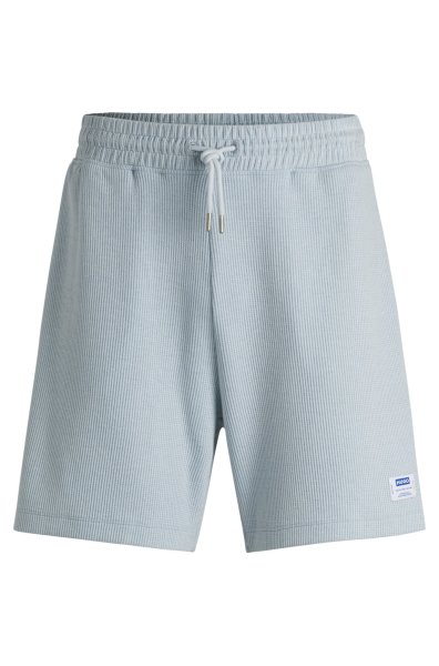 HUGO BLUE Loose-Fit Shorts aus Baumwoll-Mix mit Waffelstruktur 10782134