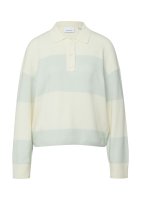 Vorschau: Comma Gestreifter Feinstrickpullover mit Polokragen 10829096