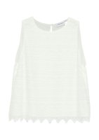 Vorschau: Comma Feminines Baumwollspitzentop mit Muschelsaum 10834687