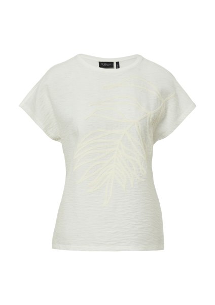S.OLIVER BLACK LABEL Blusenshirt aus Viskosemix mit Stickerei 10801777