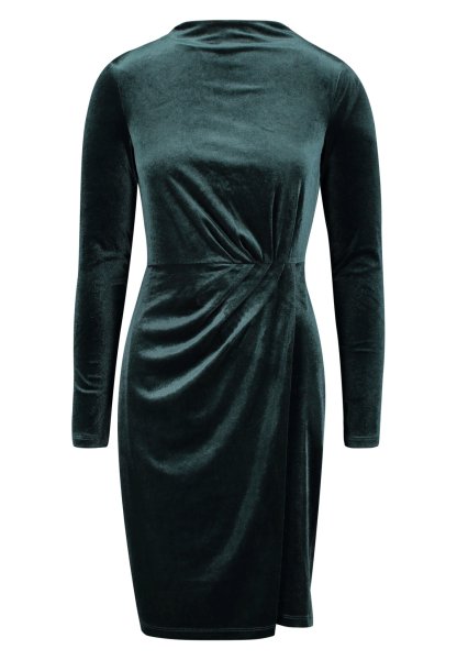 ZERO Samtkleid mit hohem Kragen 10797761