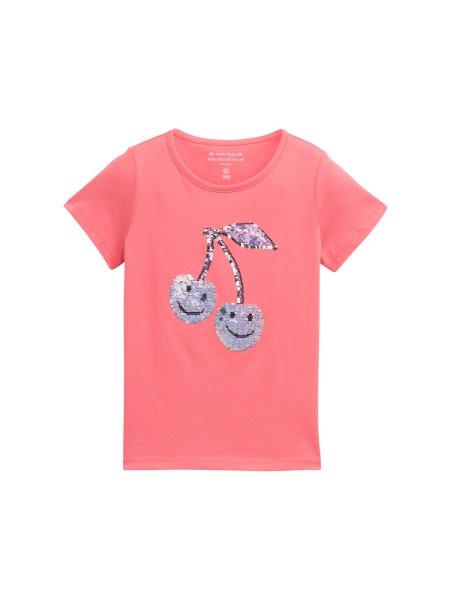 TOM TAILOR DENIM T-Shirt mit Wendepailletten 10810384