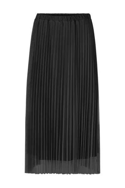 RICH & ROYAL Schwarzer Tüll-Plisseerock in Midilänge. 10839489