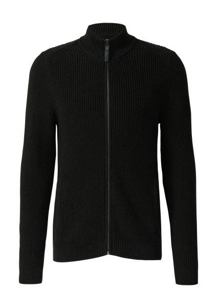 S.OLIVER Struktur-Strickjacke mit Eingrifftaschen und Reißverschluss 10803662
