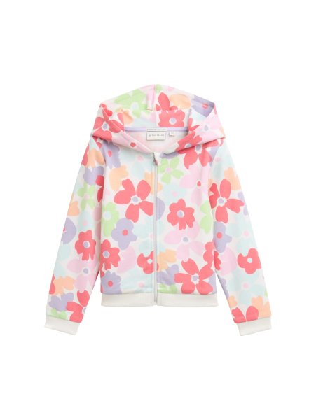 TOM TAILOR DENIM Hoodie Sweatjacke mit Blumenmuster 10810388