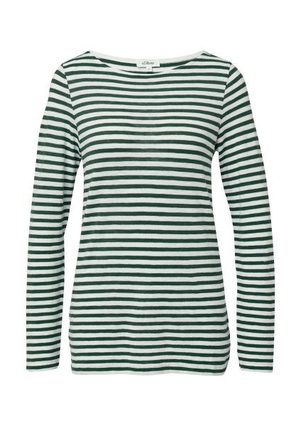S.OLIVER Lässiges Langarmshirt mit U-Boot-Ausschnitt 10811394