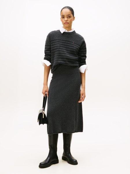 TOMMY HILFIGER Rock in Midi-Länge 10805762