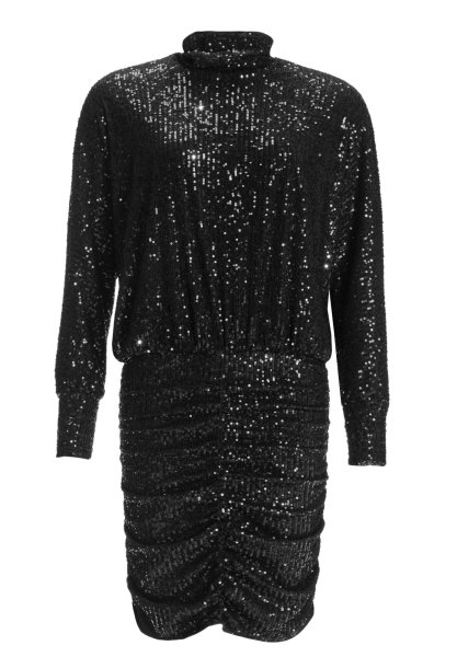 SWING DAY Kurzes Cocktailkleid aus elastischer Paillette mit Fledermausärmel 10822906