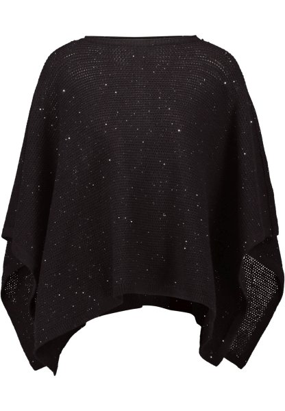 ZERO Poncho mit Glitzersteinchen 10797827