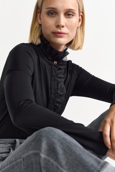 RICH & ROYAL Mat Mix Langarmshirt 10833470