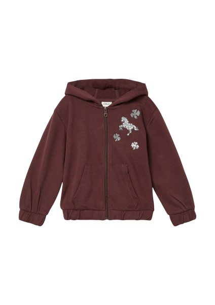 S.OLIVER Sweatjacke mit Stickerei- und Pailetten-Details 10814647