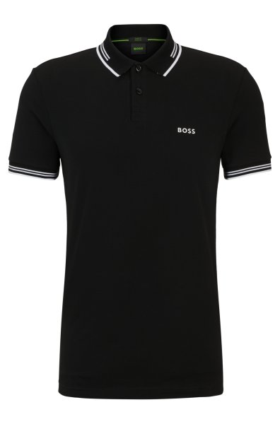 BOSS GREEN Slim-Fit Poloshirt aus Stretch-Baumwolle mit Branding 10781391