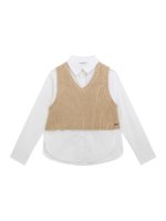 Vorschau: GUESS Bluse mit Strickpullunder 10817676