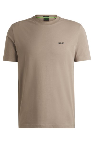 BOSS GREEN Regular-Fit T-Shirt aus Stretch-Baumwolle mit Kontrast-Logo 10729012