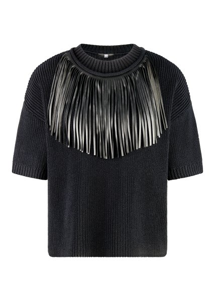 RIANI Pullover mit Fransenausschnitt 10802537