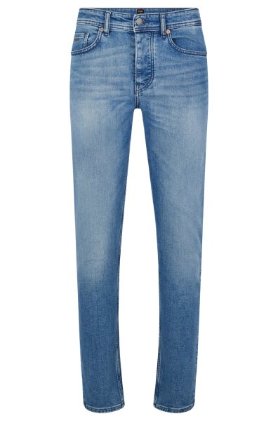 BOSS ORANGE BLAUE TAPERED-FIT JEANS AUS KOMFORTABLEM STRETCH-DENIM 10645682