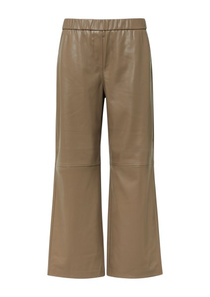 COMMA Verkürzte Hose in Leder-Optik 10811349