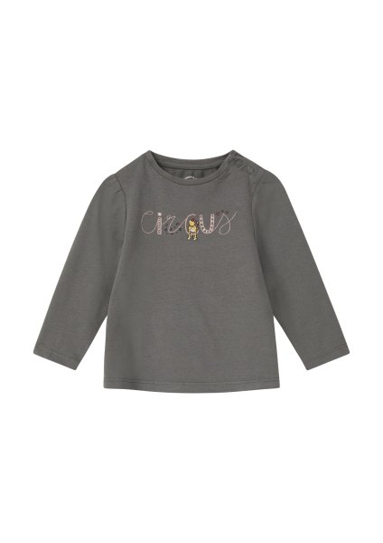 S.OLIVER Ausgestelltes Jerseyshirt mit Glitzer-Frontprint 10811246