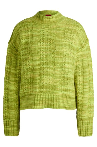 HUGO RED Relaxed-Fit Pullover aus zweifarbigem Garn 10755400