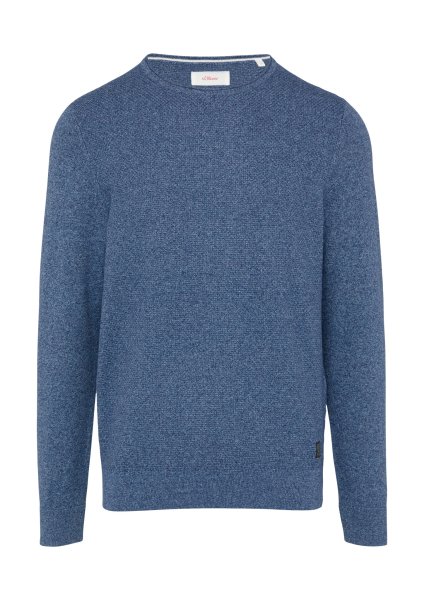 S.OLIVER Strickpullover mit Strukturmix und Logo-Patch 10776790