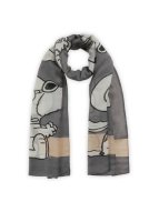 Vorschau: CODELLO PEANUTS Schal aus recyceltem Polyester mit fahrendem Snoopy 10810695