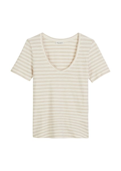 MARC O´POLO Ringel-T-Shirt regular aus Organic Cotton Slub Jersey 10801351