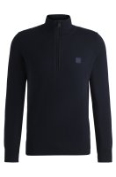 Vorschau: BOSS ORANGE Troyer aus Baumwolle mit Kaschmir und Wolle mit Logo-Aufnäher 10805326