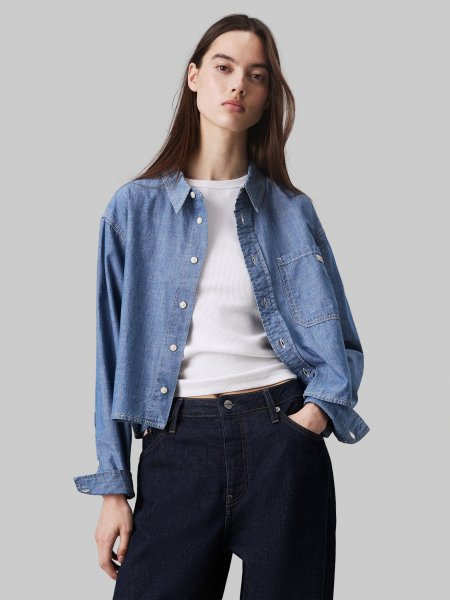 CALVIN KLEIN JEANS Cropped Jeans Overshirt 10768034