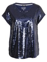 Vorschau: FRAPP Feines Shirt mit Pailletten Front 10777547